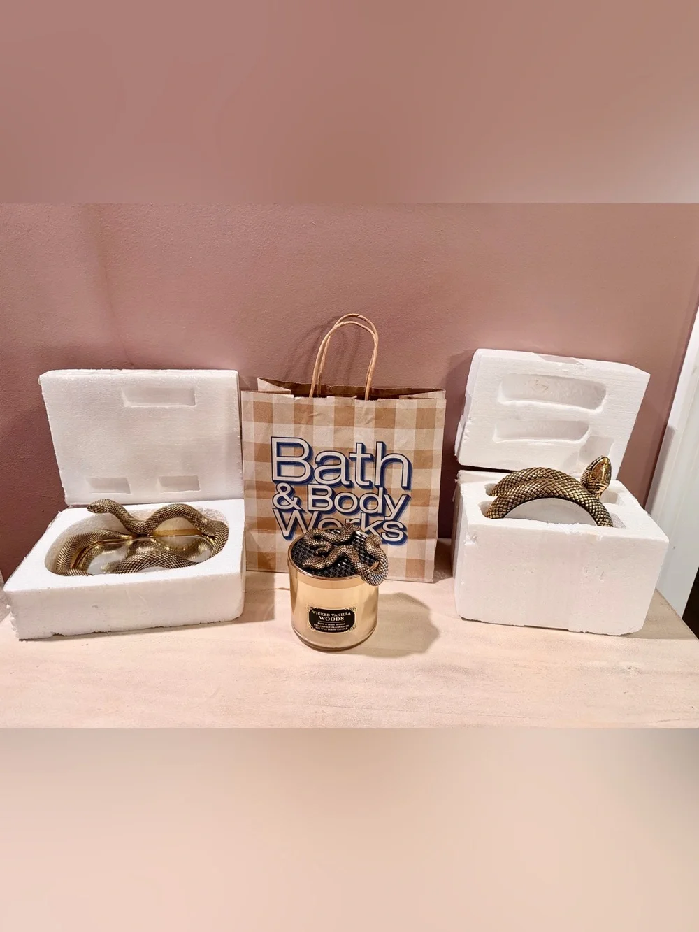 NEW Bath & Body Works Halloween Gold Snake Set